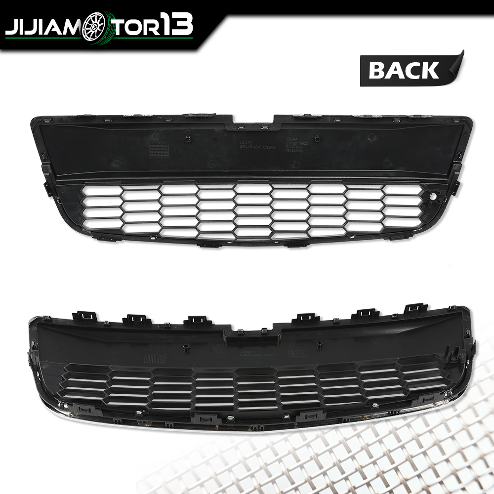 Upper & Lower Grille + Fog Light Covers For 2012-2016 Chevy Sonic LS/LT/LTZ