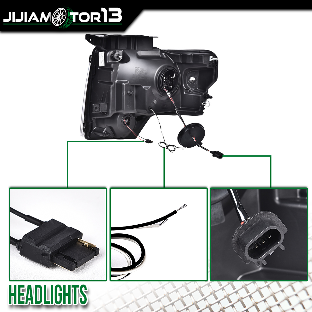 Fit For 2009-2014 Ford F-150 F150 2PCS Chrome Dual LED Projector Headlights DRL - Bild 12 von 13