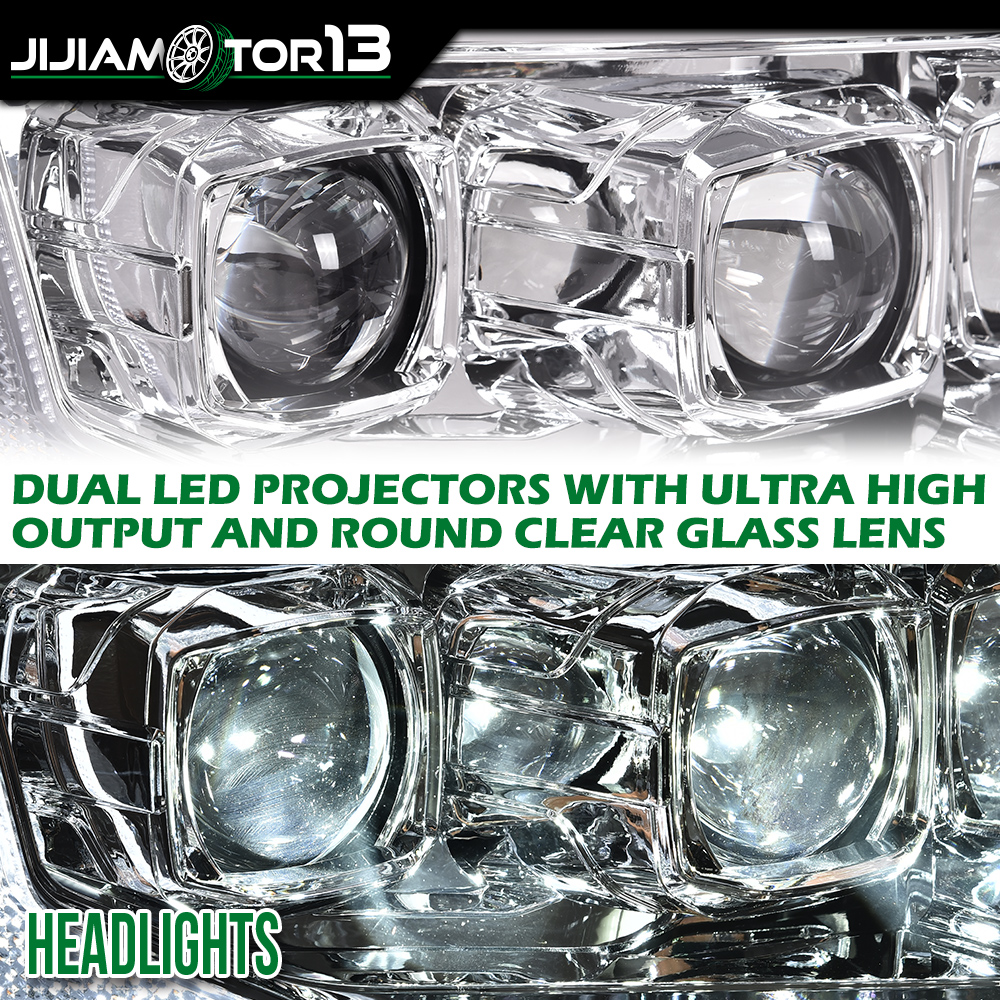 Fit For 2009-2014 Ford F-150 F150 2PCS Chrome Dual LED Projector Headlights DRL - Bild 7 von 13