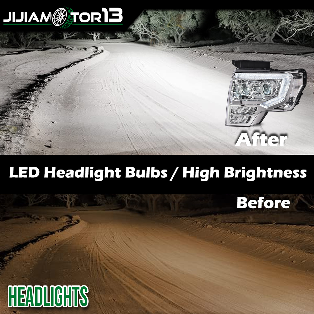 Fit For 2009-2014 Ford F-150 F150 2PCS Chrome Dual LED Projector Headlights DRL - Bild 8 von 13