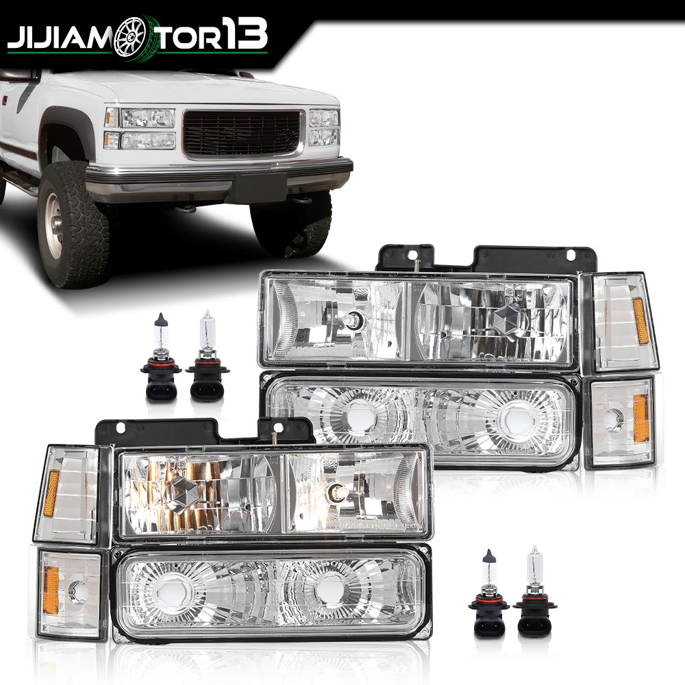 1994 Gmc Sierra 1500 Front Bumper Spec-D Headlight Assembly Kit For 94-98 Chevy C/K Pickup & Tahoe - With Corner Lamps 97 Chevy 1500 Headlights - Foto 9