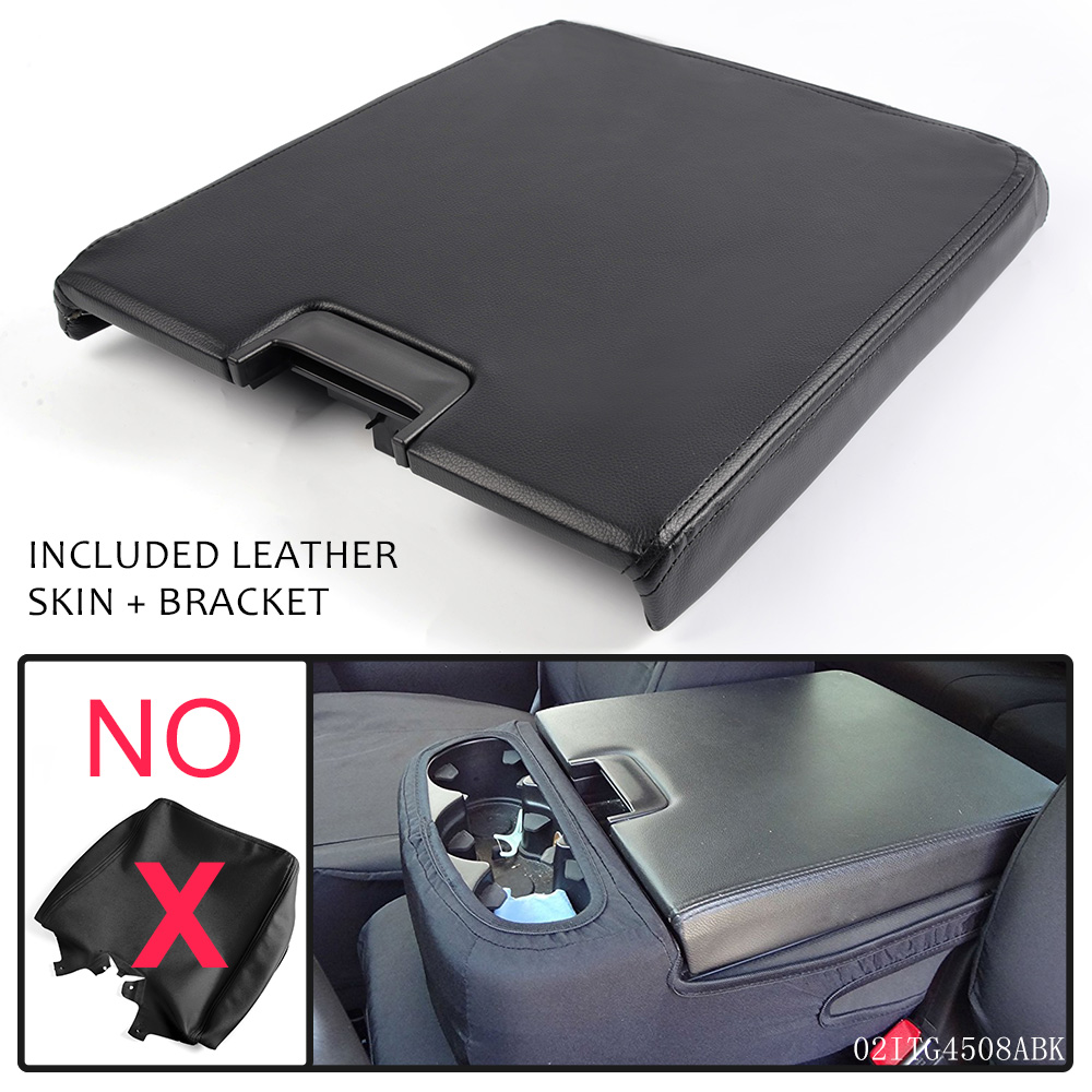 Center Console Lid Armrest Cover Black Fit For 07-14 Chevy