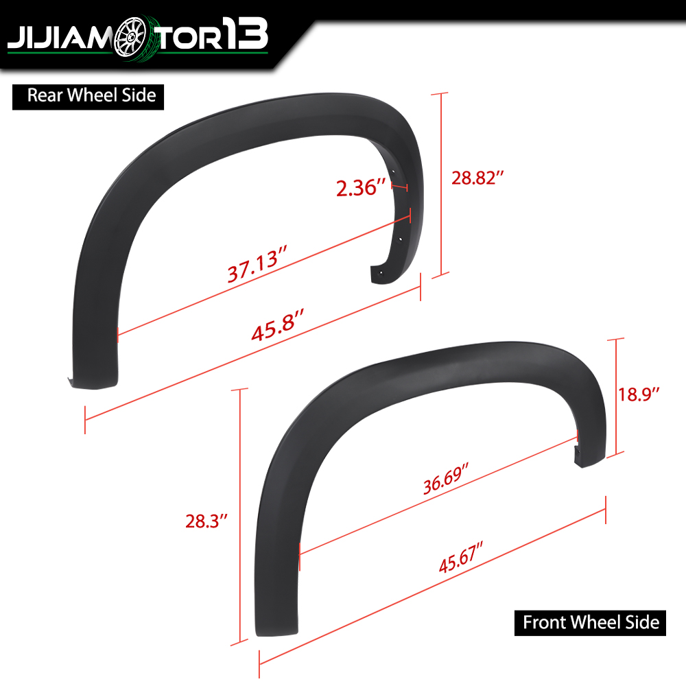 Fit For 2019-2023 Chevy Silverado 1500 4PCS Black Factory
